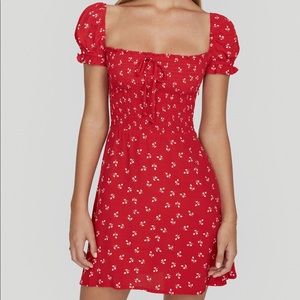 Faithfull the Brand Genevieve MinI Dress - Red/White XS